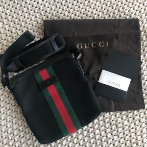 GUCCI Web techno canvas small messenger bag